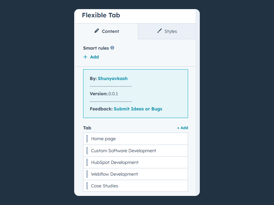 Tab-Based Case Navigation
